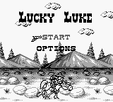 Lucky Luke title screen for GameBoy